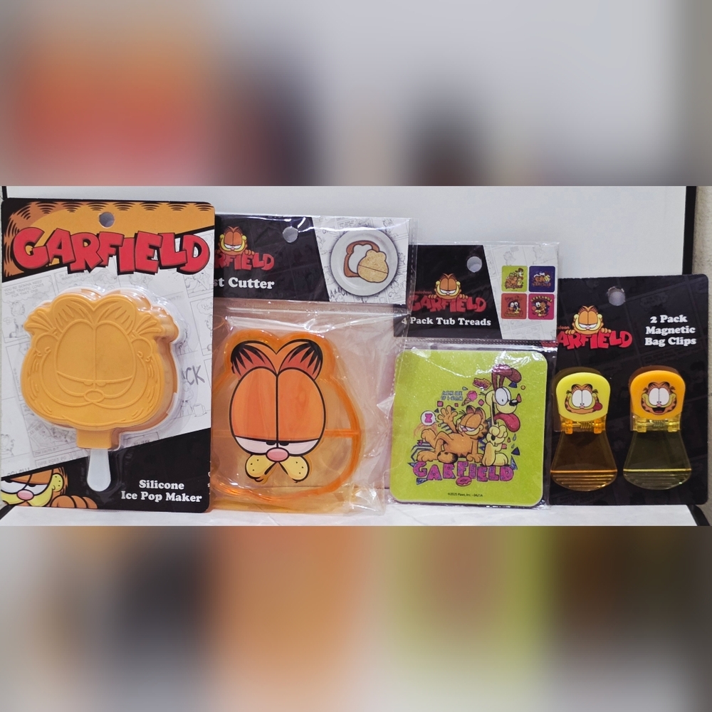 New Garfield Ice Pop/Popsicle Silicone Mold | Bread Cutter | Magnetic Bag Clips